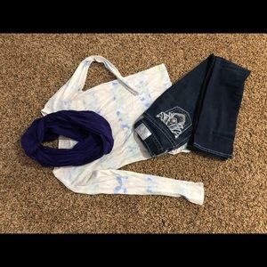 Maurice’s jeans, American eagle shirt & scarf